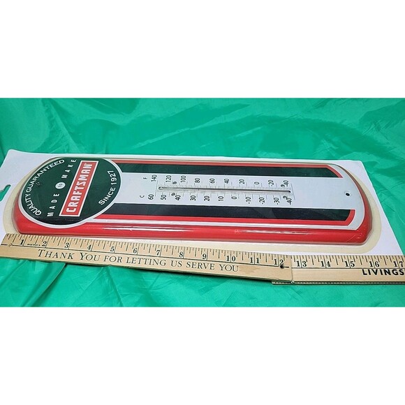 Craftsman Tools Quality Guaranteed Metal Wall Thermometer New Mancave Garage - Picture 5 of 5
